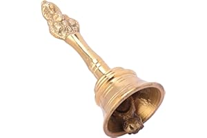 THASABA 3.5" Hand Held Service Bell 1.5 Inch Diameter - Polished Brass