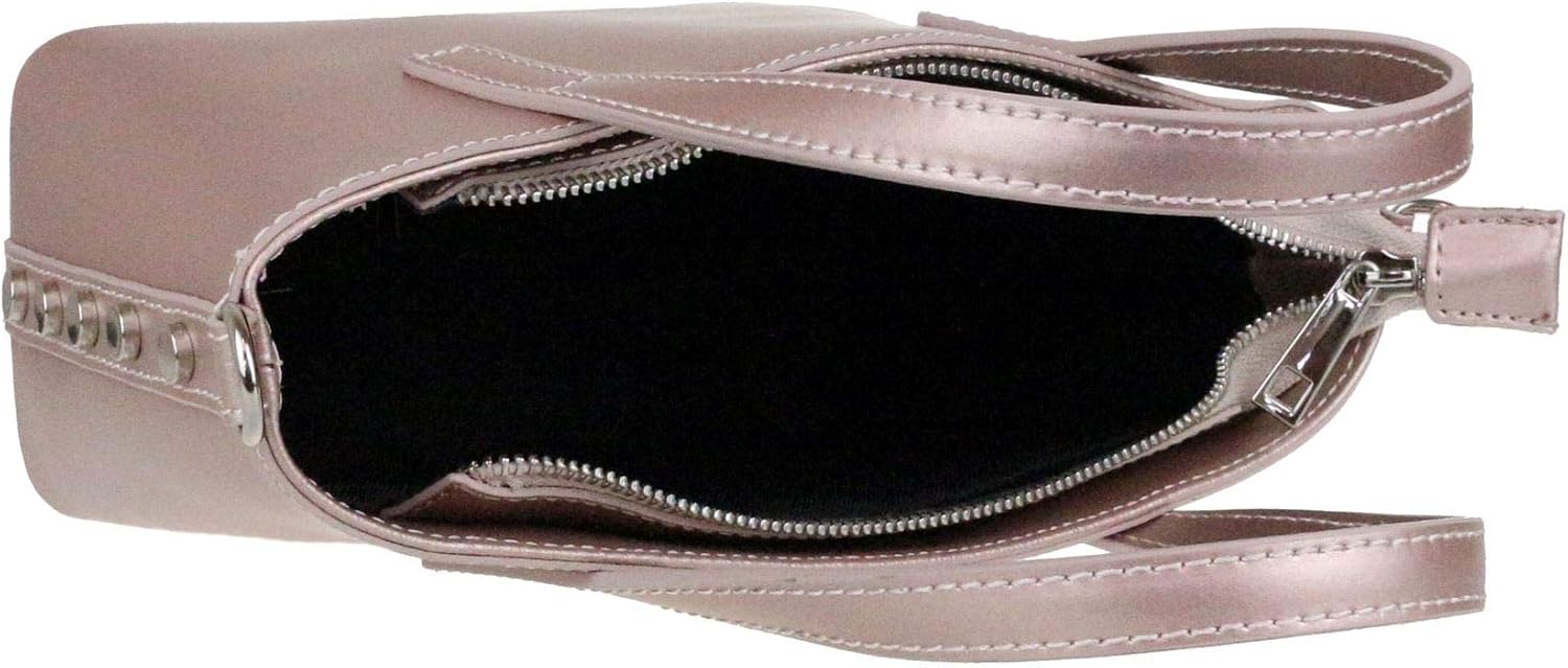 Girly Handbags Winged Real Leather Handbag - Metallic Champagne - Image 5