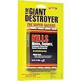 The Giant Destroyer (Gas Killer) (1Pack of 4 Tubes) Kills Moles, Gophers, Woodchucks, Norway Rats, Skunks, Ground Squirrels in Their Holes, Tunnels, Burrows. NO Dealing w/Dead pest, Better Than Traps