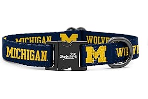 SHOPINSTAPETS Michigan Wolverines NCAA Officially Licensed Collar | Great Gift | Fits All Pets (Extra Small Collar)