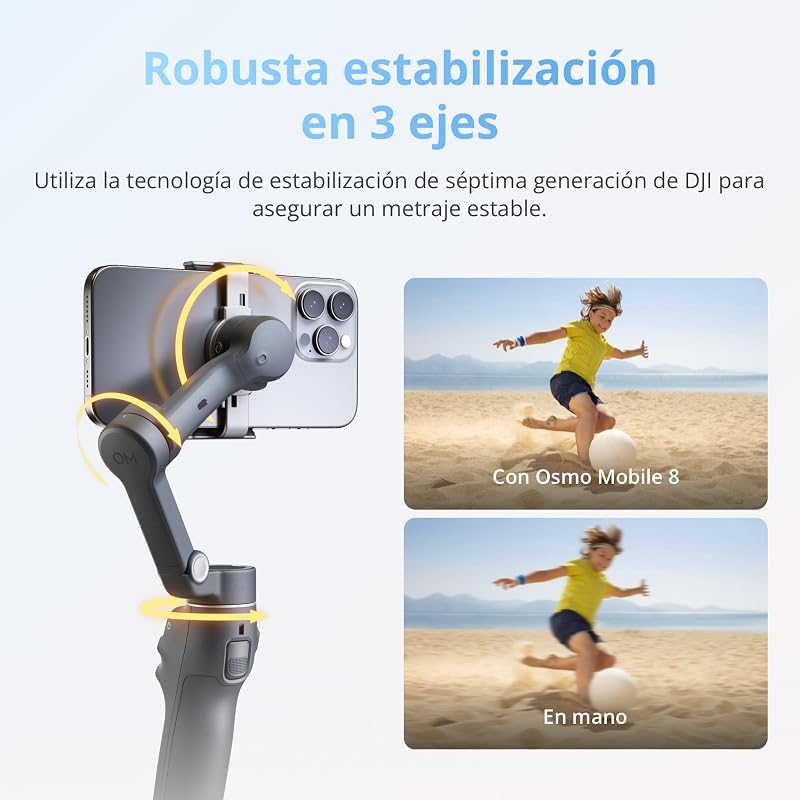 Pack Estándar DJI Osmo Mobile 8, estabilizador para Smartphones