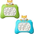 Bennol Pop Fidget Console, Handheld Bubble Game Toy for Kids Age 6-12 and Teen Party Game Relaxation and Decompression Fidget Toy (2 Pack - Light Blue & Green)