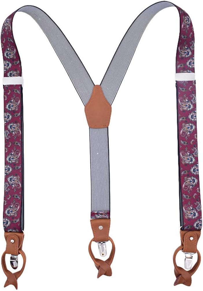 Mens Braces Plus Size Strong Clips Yback Elastic Adjustable Suspender