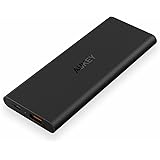 AUKEY Portable 6000mAh Charger External Battery Power Bank Compatible with Qualcomm Quick Charge 2.0 & AiPower Adaptive Charging Technology; for iPhone 6S, 6, 6Plus and more - Black