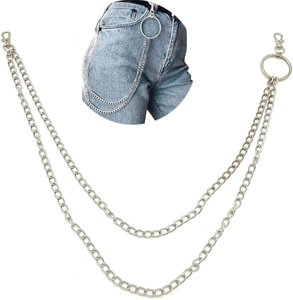 Pants Chain, Double Layered Pants Chain, Hip Hop Gothic Punk Trousers