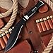 Grand Way Kukri Fixed Blade Gurkha Knife - Classic Black Curved Steel Sword Machete - Big Fix Hunting Knife - Large Bowie Survival Tool XG-B