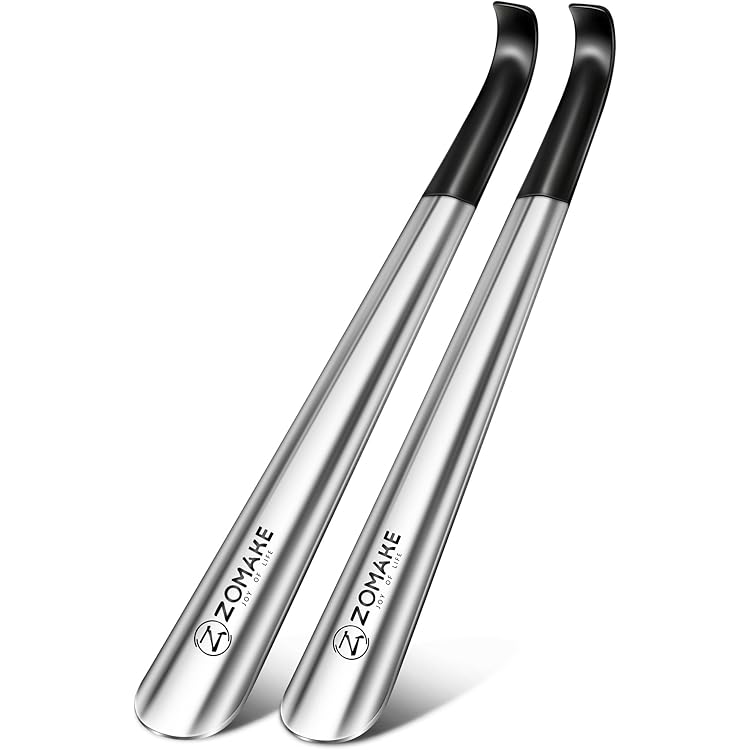 TriPro Chausse-pied Télescopique à Long Manche De 38,1 à 94 Cm, Longueur Réglable, Alliage D'aluminium, Chausse-pied Portable à Long Manche, Pour Personnes âgées, Hommes, Femmes, Enfants, Noir/blanc