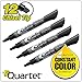Quartet Dry Erase Markers, Whiteboard Markers, Chisel Tip, EnduraGlide, White Board Dry Erase Pens for Teachers, Home School & Office Supplies, Black, 12 Pack (5001-2M)