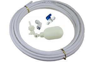 1/4 inch Tube Float Valve Kit for RO Water Reverse Osmosis System Water Filter Push in to Connect Pipe Hose Tube Fittings（Bal