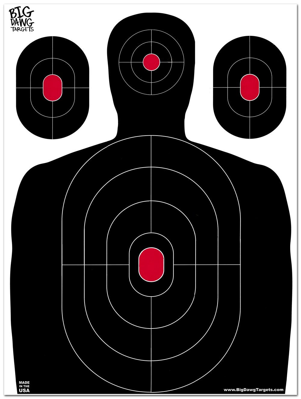 big dawg targets 18 x 24 inch silhouette reactive splatter shooting