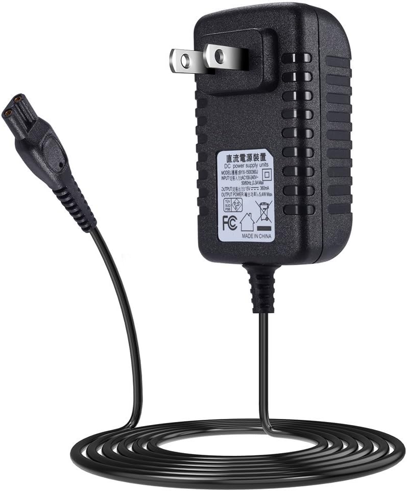 SoulBay 15V Power Supply Cord Replacement Charger for Philips Norelco Bodygroom MultigroomPro Arcitec Spectra SensoTouch SmartTouch-XL Speed-XL Precision Smarttouch Cool-Skin HQ8505 Shaver AC Adapter