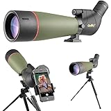 Gosky 2019 Updated 20-60x80 Spotting Scope with Tripod, Carrying Bag and Smartphone Adapter - BAK4 Angled Telescope - Newest Waterproof Scope for Target Shooting Hunting Bird Watching Wildlife Scenery