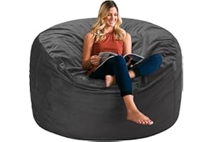 HABUTWAY 3FT Bean Bag Chairs, Memory Foam Bean Bag Chair, Plush Lazy Sofa with Microsuede Cover for Dorm Room, Living Room(3F