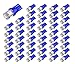 Aucan 50-Pack Blue Replacement 194 T10 168 2825 W5W 175 158 Bulb 5050 5- SMD LED Light, 12V Car Interior Lighting For Map Dome Lamp Courtesy Trunk License Plate Dashboard Lights