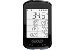 GEOID CC500 Bike Computer GPS, Wireless Bike Speedometer, ANT+ Bluetooth 2.5 Inch Bicycle Computer,IPX6 Waterproof Cycling Computer with Auto Backlight