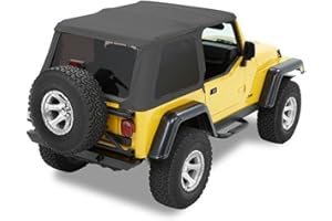 Bestop® 56820-15 Black Denim Trektop™ NX Complete Replacement Soft Top with No Doors Included- Tinted Windows- 1997-2006 Jeep