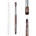 Modelones Kolinsky Sable Acrylic Nail Art Brush Red Wood Pen Nail Brush for Acrylic Powder Molding Drawing Professional Manicure Pens (14#)