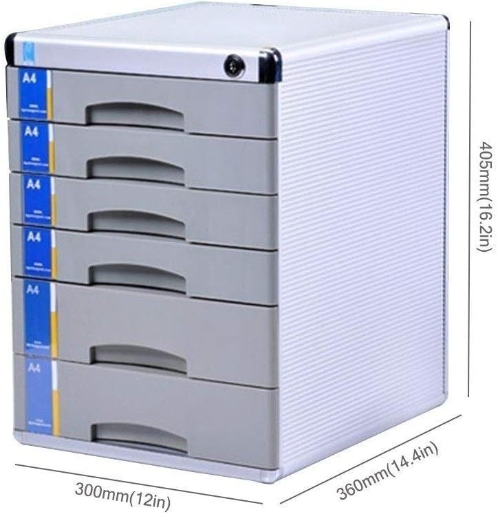 Bxwjg File Storage Cabinet 6 Layer With Lock And Index Tag Desktop File Cabinet 12in 14 4in 16 2in For Office Supplies Storage Amazon Co Uk Kitchen Home