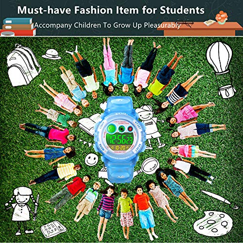 Kid Watch for Kids Digital Watch for Boys Girls Watch Multi Function LED Waterproof Watch for Kids with Alarm Wrist Watches Festival Birthday Gift - Thumbnail 4