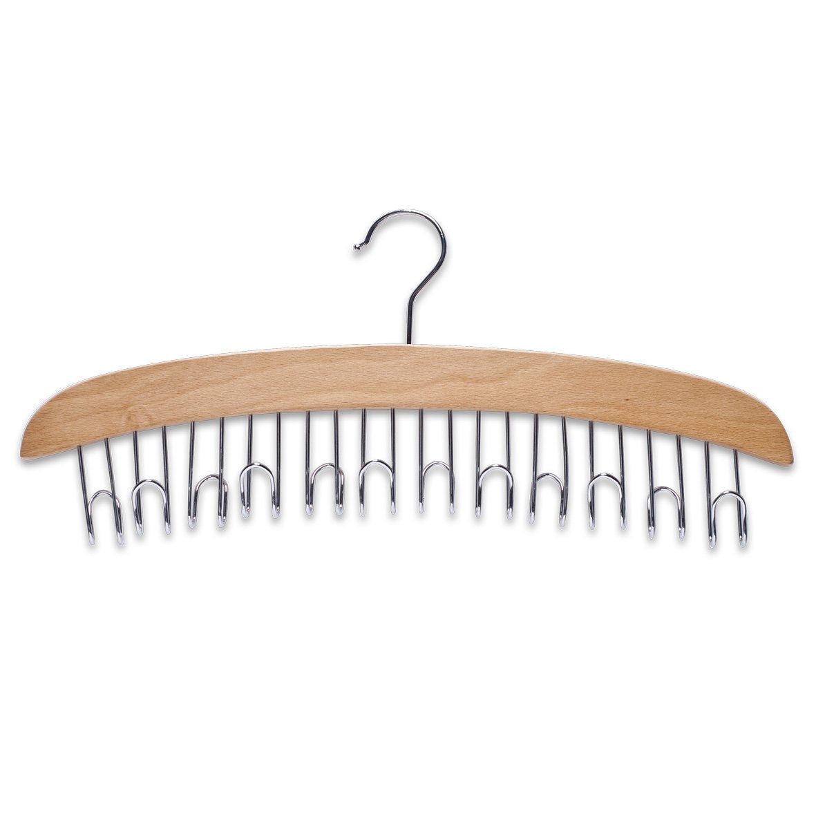 Zeller 17116 43 x 18 x 6 cm Belt Holder Beech/Chrome