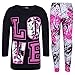 A2Z 4 Kids Girls Love Splash T-Shirt Top & Legging Lightweight Comfortable Stretch - Love Splash Set Black L.S 7-8