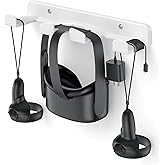 HomeMount VR Wall Mount Storage for Meta/Oculus Quest 3/2 Headsets, White | Wall holder for VR headsets and controllers, compatible with Rift, Rift S, Valve Index, HTC Vive, HP Reverb G2 &amp; PSVR