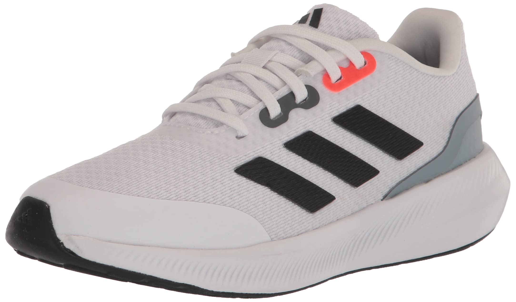 Adidas Run Falcon 3.0 Shoe, White/Black/Light Grey, 1.5 US Unisex Little Kid Image
