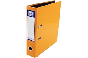 Oxford Premium A4 Lever Arch File, Orange Single Folder, Heavy Duty