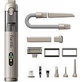 Fanttik Slim V10 Ultra Cordless Car Vacuum, 4-in-1 Portable Mini Vacuum with 19kPa Suction, Freely Combinable Accessories, 2 Suction Modes, Handheld Vac for Car, Small Jobs, Keyboard, Office (Brown)