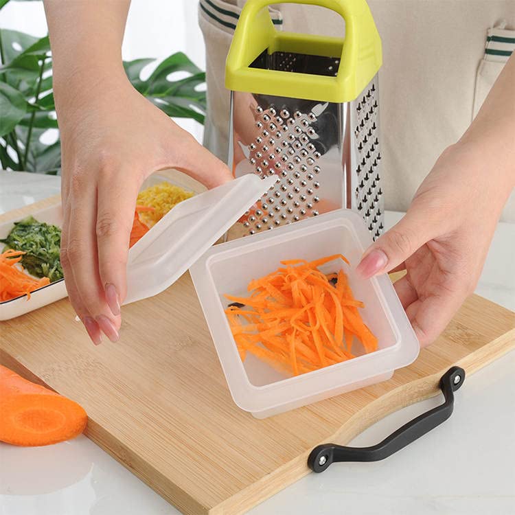 Stainless Steel Box Cheese Grater, 4Sided XL Cheese and Vegetable