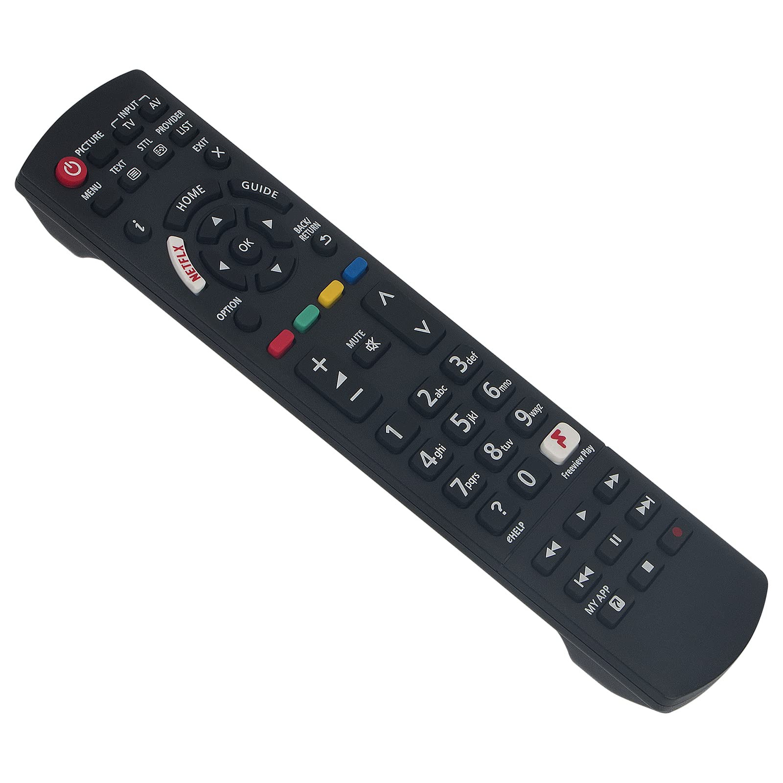 AULCMEET N2QAYB001246 Replaced Remote Control Fit for Panasonic TV TX-40HX800B TX-40HX820B TX-50HX820B TX-40HX800BZ TX-65HX800BZ TX-65HX800B TX-58HX820B TX-65HX820B TX-50HX800B TX-58HX800B