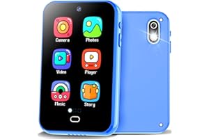 BEIARA Kids Smart Phone Toys for Girls Boys Age 3-8 with HD Touchscreen Dual Camera 28 Games Habit Tracker Audible Story Audible Story Portable Learning Toy for Kids with 8G SD Card Birthday Gifts (Blue)