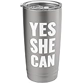 Yes She Can Stainless Steel Insulated Tumbler