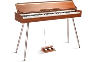 Ktaxon Weighted Digital Piano 88 Keys Home Electric Keyboard Desk & Vanity Desk Piano with Acoustic Piano Sound, 3-Pedal Unit, Headphone Bluetooth Connection (Natural)