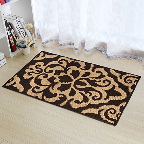 YK Decor Indoor Outdoor Doormat Super Grip Non Slip Backing Door Mat for Front Door Inside Floor Dirt Mud Trapper Mats Entrance Rug Shoes Scraper Machine Washable Carpet - Thumbnail 2