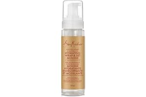 Shea Moisture Manuka Honey & Mafura Oil Hydrating Wrap & Set Mousse for Hair Styling with Hold, Body & Shine 222 ml