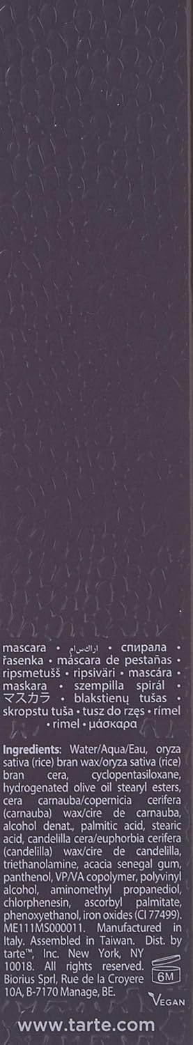 Tarte Cosmetics Lights Camera Lashes Mascara 0.24 oz. Black : Beauty