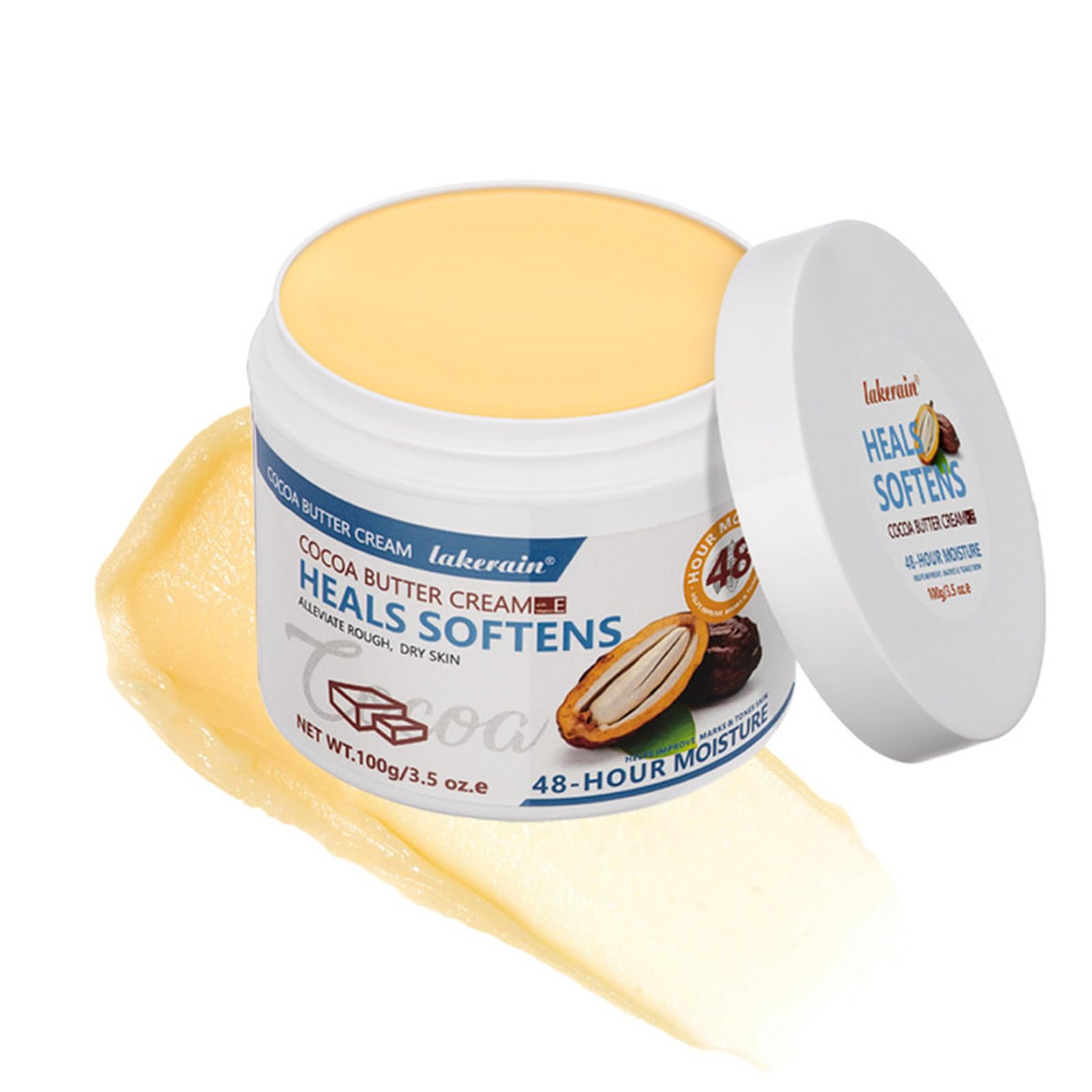 Cocoa Butter Cream for Body & Face Skin Nourishing Deep Moisturising Body Cream Cocoa Butter Moisturiser for Dry Sensitive Skin 100g