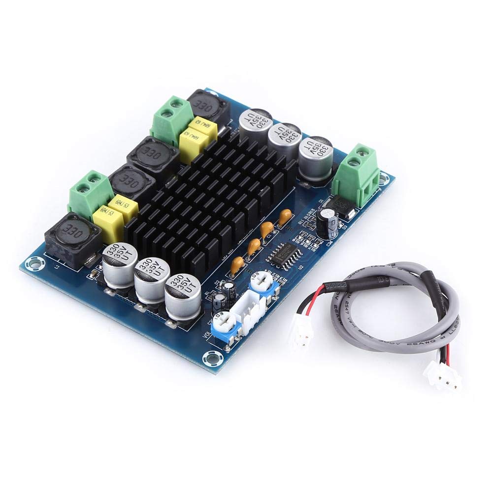 Digital Amplifier Board for Car and Home Audio Systems, Dual Channel 100dB Dynamic Range Stereo Power Amplifier, Compact Design 12-26V DC Input