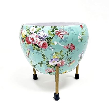 Samaaya ? Designer Indoor Plant Pots with Stand - Decorative Pots for Indoor Plants Rust Free Metal Plant Pots for Living Room, Balcony and Garden