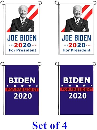 Amazon Com Yana Freedom Joe Biden 2020 Garden Flags Set Of 4 Double Sided Premium Fabric Us Election Democratic Party Outdoor Decoration 12 X 18 Garden Outdoor