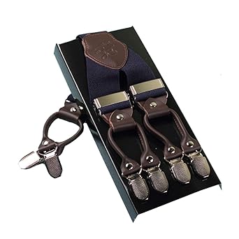 KANGDAI Herren Hosenträger Hosenträger Für Männer 6 Schnallen Y Zurück Striped Heavy Duty Männer Hosenträger Durable Elastisc