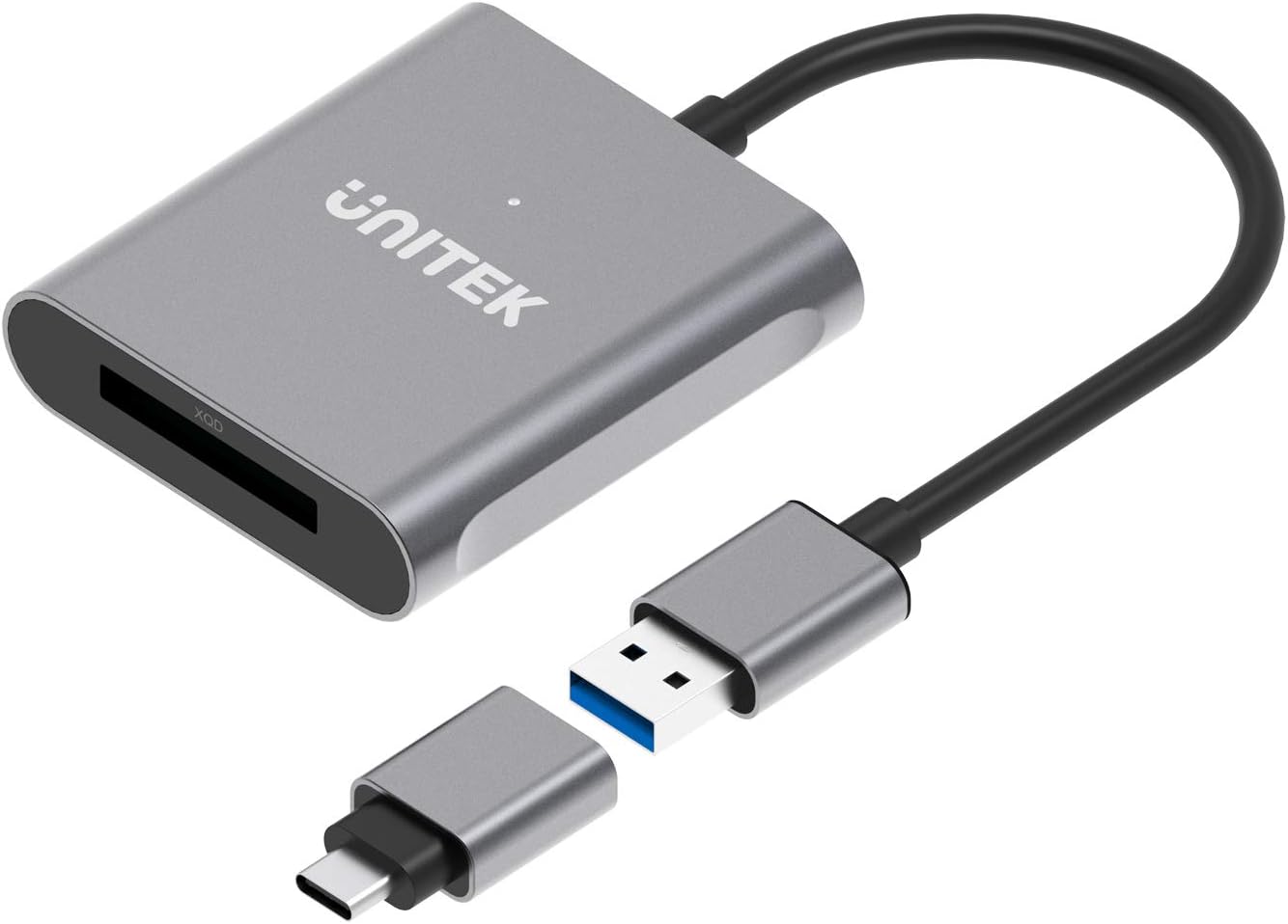 XQD Card Reader, Unitek USB 3.1 Type A to XQD, Portable Aluminum Memory Card Adapter, Compatible for Sony Lexar Nikon Card