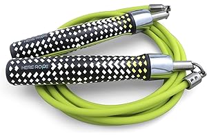 WILLGOO HEREROPE 1/4LB Weighted Jump Rope for Speed, Cardio, Boxing & Workout, Skipping Rope with Ball-bearing, Comfortable & Ergonomic Grip, Tangle Free Cable, Jump Ropes for Men Women Fitness