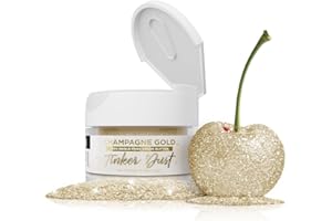 Bakell - Champagne Gold Tinker Dust (5g, 1x Jar) Edible Glitter for Food, Desserts, and Beverages!