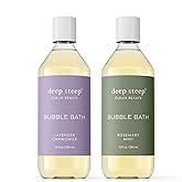 Deep Steep Bubble Bath, 10oz (2 Pack) (10 Fl Oz (Pack of 2), (Relaxing- Lavender Chamomile & Rosemary Mint))