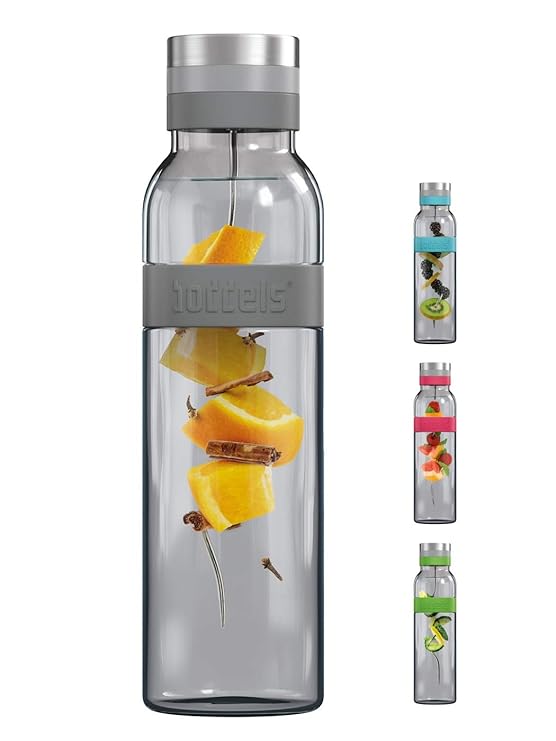 boddels Glaskaraffe SUND 1.100 ml (Hellgrau) - Deine Wasserkaraffe für Zuhause