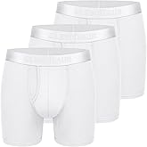 CLEVEDAUR Men's Underwear 3 Pack Micro Modal Boxer Briefs Open Fly