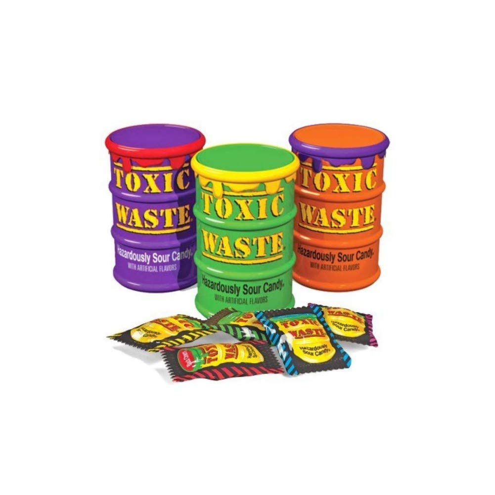 Toxic Waste - Special Edition Color Drums, 5 Assorted Flavors and new Mystery Flavor, 1.7oz - 3 pack : Grocery & Gourmet Food