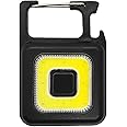 GEDOX LED Keyring Torch - Work Light Flashlight Keychain | Cob Keychain Work Light | Keychain emerrgency Light | Portable Keychain Small Flash Light with 3 Lighting Modes for Fishing, Black